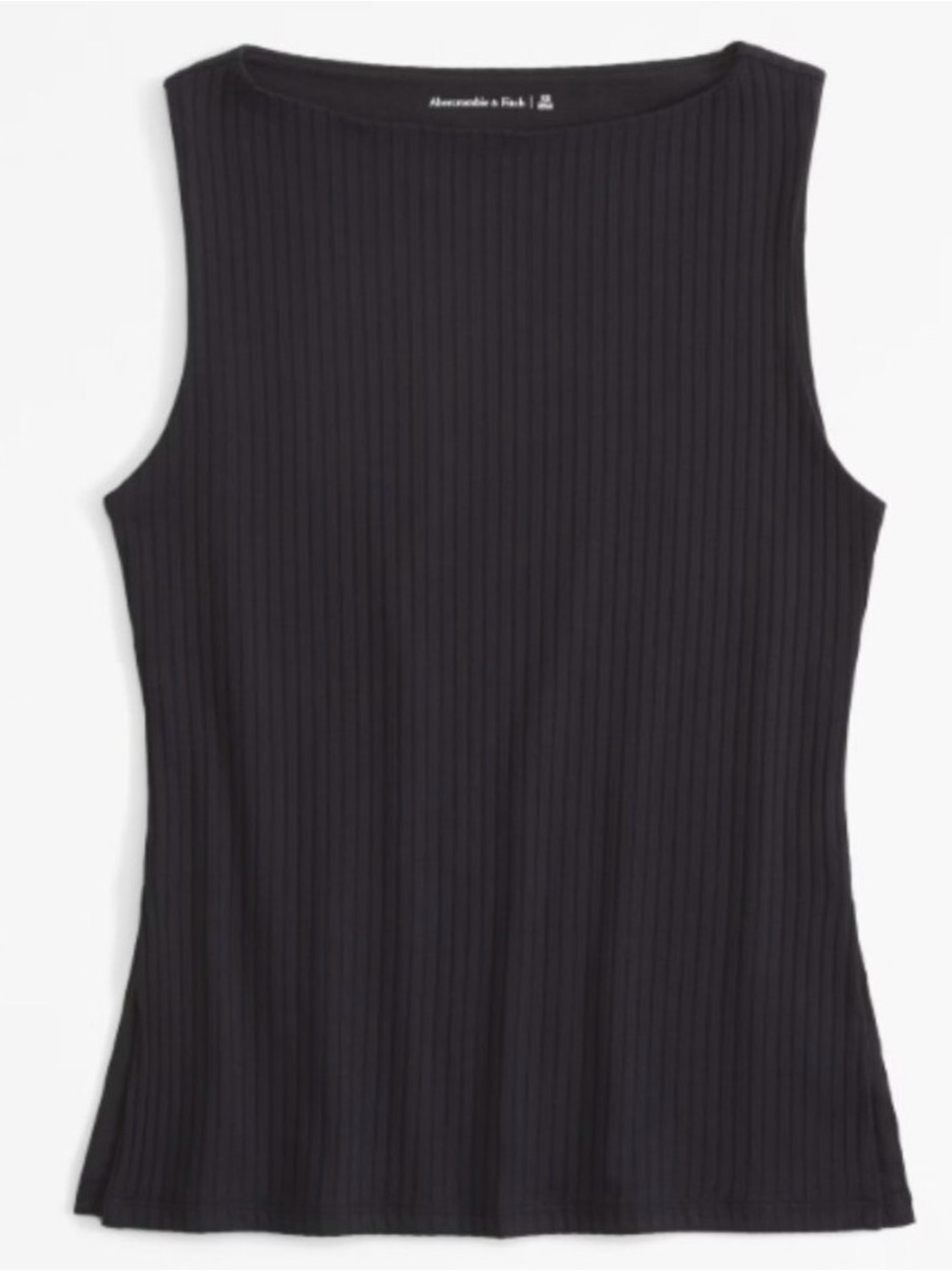 Abercrombie & Fitch Ribbed Tank Top - Black